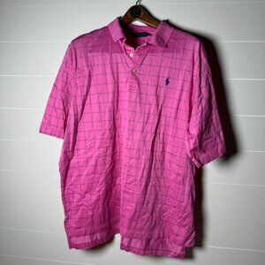 Polo Ralph Lauren Polo Golf Men's Vibrant Pink Polo Short Sleeve Shirt Sz XXL